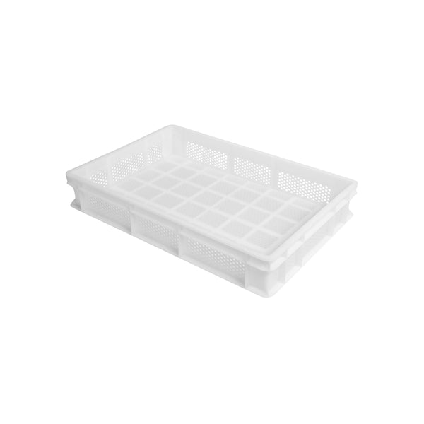 57.6010.N Stackable Pizza Dough Perforated Box Base White 600x400x100mm Globe Importers Adelaide Hospitality Supplies