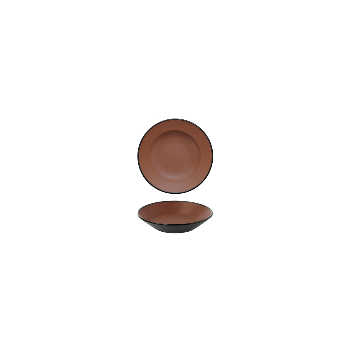 72.828101.BN COU COU Melamine Dual Colour Brown & Black Sauce Dish 95mm Globe Importers Adelaide Hospitality Supplies