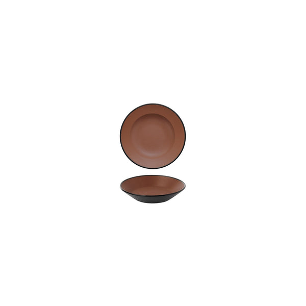 72.828101.BN COU COU Melamine Dual Colour Brown & Black Sauce Dish 95mm Globe Importers Adelaide Hospitality Supplies