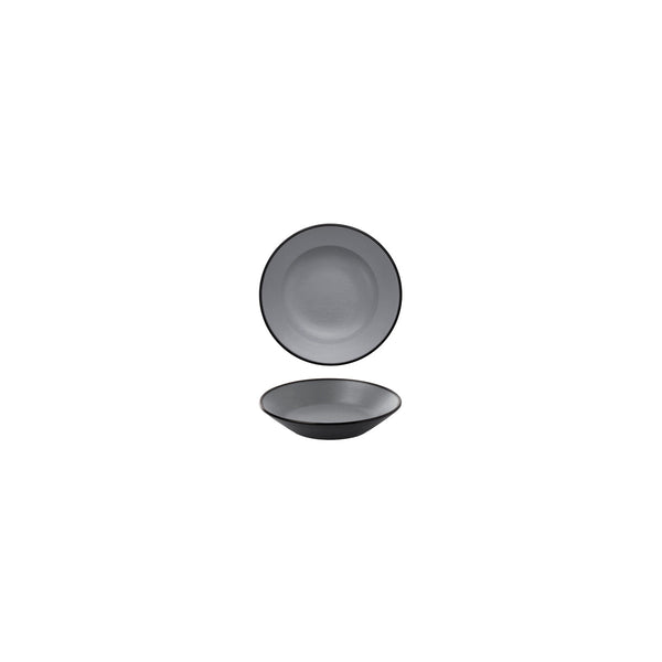 72.828101.G COU COU Melamine Dual Colour Grey & Black Sauce Dish 95mm Globe Importers Adelaide Hospitality Supplies