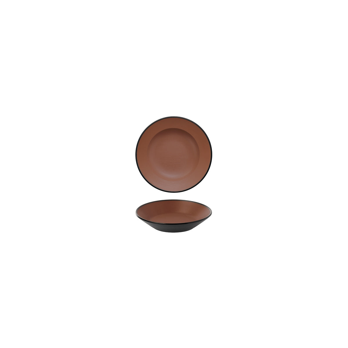 72.828102.BN COU COU Melamine Dual Colour Brown & Black Sauce Dish 110mm Globe Importers Adelaide Hospitality Supplies