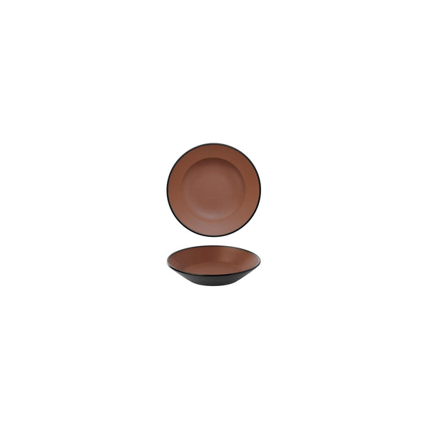 72.828102.BN COU COU Melamine Dual Colour Brown & Black Sauce Dish 110mm Globe Importers Adelaide Hospitality Supplies