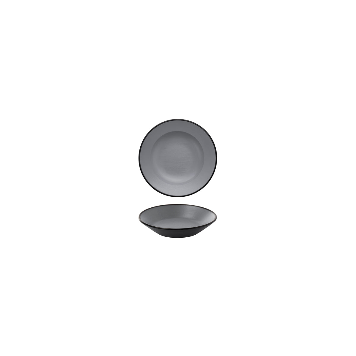 72.828102.G COU COU Melamine Dual Colour Grey & Black Sauce Dish 110mm Globe Importers Adelaide Hospitality Supplies