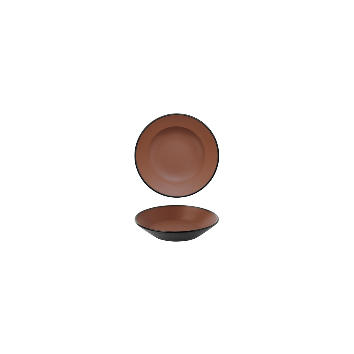72.828103.BN COU COU Melamine Dual Colour Brown & Black Sauce Dish 130mm Globe Importers Adelaide Hospitality Supplies