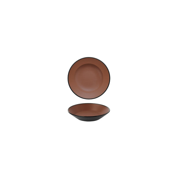 72.828103.BN COU COU Melamine Dual Colour Brown & Black Sauce Dish 130mm Globe Importers Adelaide Hospitality Supplies