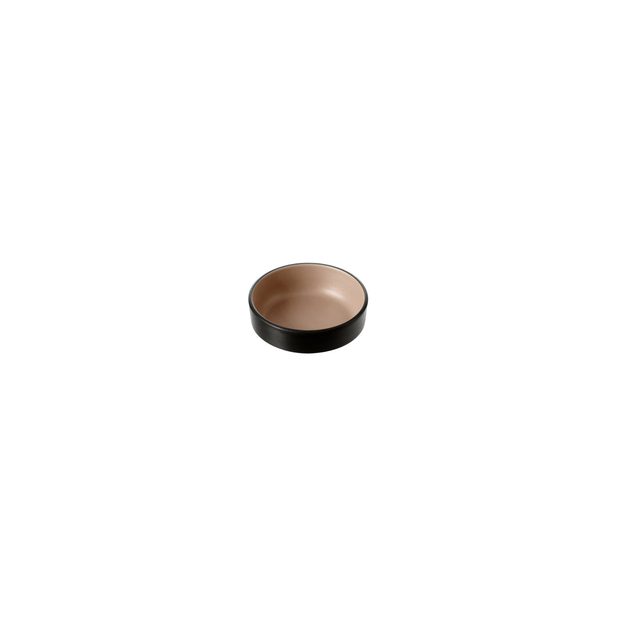72.828111.BE COU COU Melamine Dual Colour Beige & Black Stackable Sauce Dish 58mm Globe Importers Adelaide Hospitality Supplies