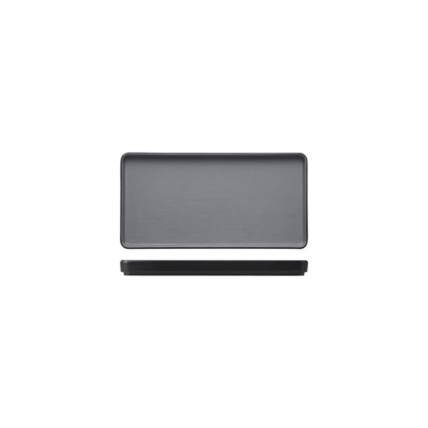 72.828331.G COU COU Melamine Dual Colour Grey & Black Rectangular Platter 250x120mm Globe Importers Adelaide Hospitality Supplies