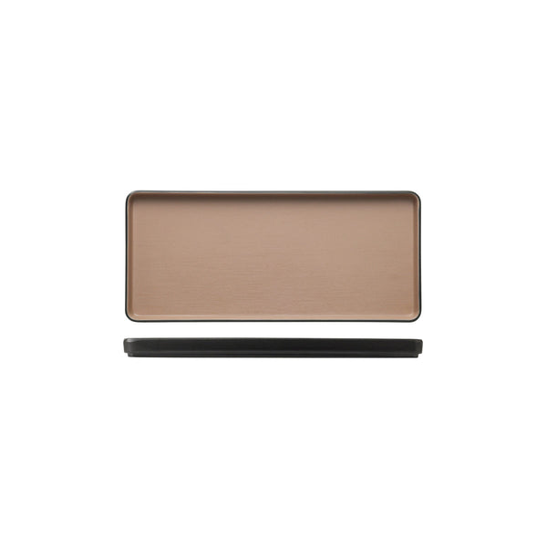 72.828333.BE COU COU Melamine Dual Colour Beige & Black Rectangular Platter 325x150mm Globe Importers Adelaide Hospitality Supplies