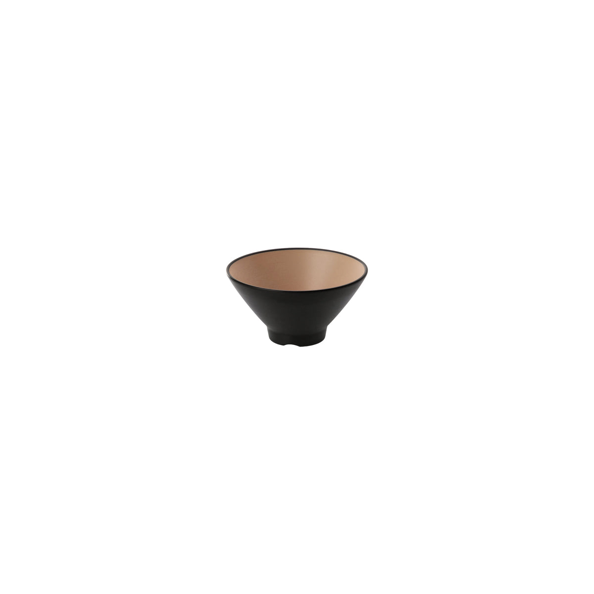 72.828401.BE COU COU Melamine Dual Colour Beige & Black V-Shape Bowl 130mm/400ml Globe Importers Adelaide Hospitality Supplies