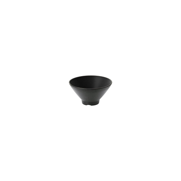 72.828401.BK COU COU Melamine Dual Colour Black & Black V-Shape Bowl 130mm/400ml Globe Importers Adelaide Hospitality Supplies