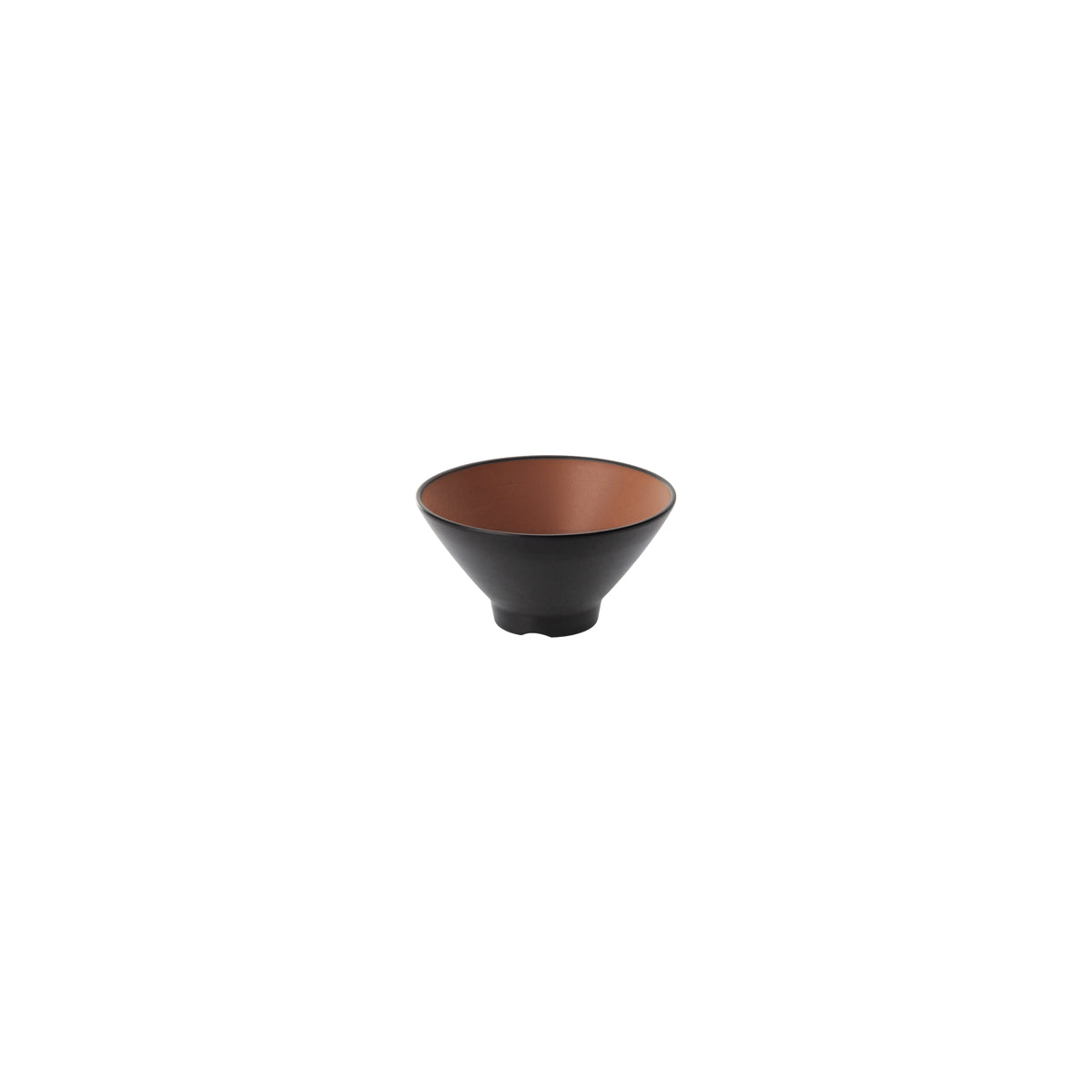 72.828401.BN COU COU Melamine Dual Colour Brown & Black V-Shape Bowl 130mm/400ml Globe Importers Adelaide Hospitality Supplies