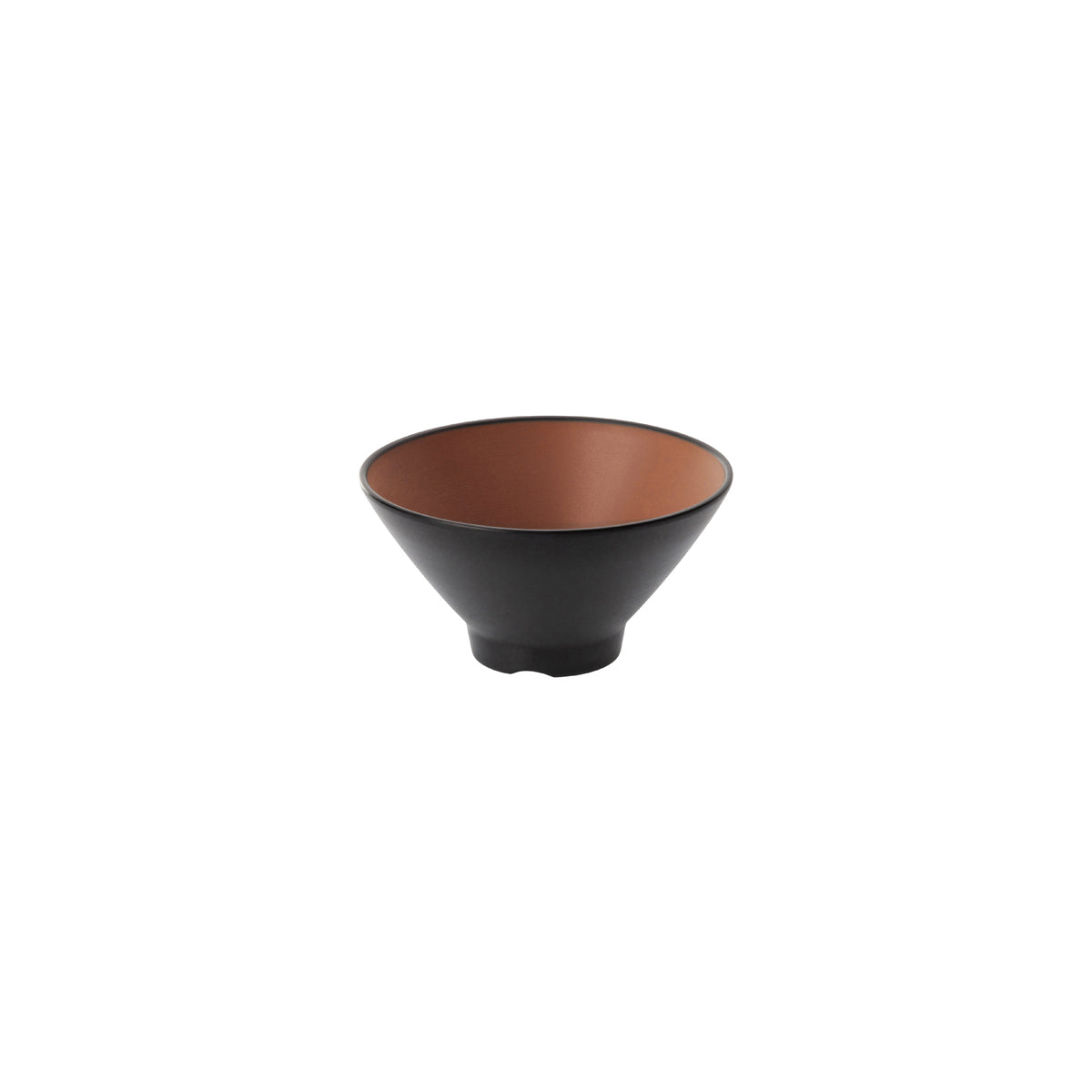 72.828403.BN COU COU Melamine Dual Colour Brown & Black V-Shape Bowl 178mm/920ml Globe Importers Adelaide Hospitality Supplies