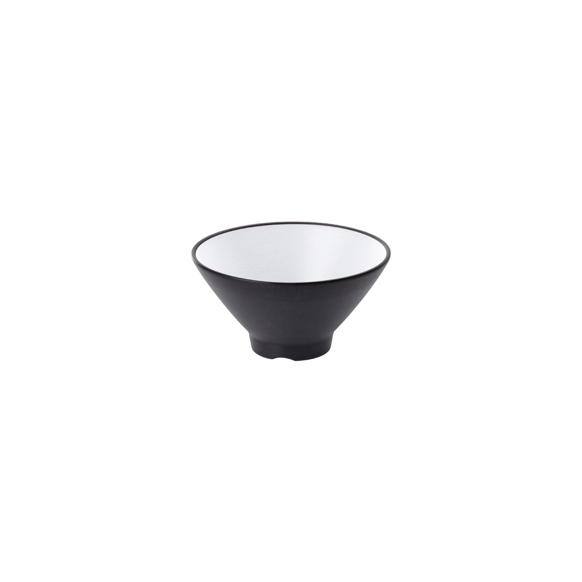 72.828403.W COU COU Melamine Dual Colour White & Black V-Shape Bowl 178mm/920ml Globe Importers Adelaide Hospitality Supplies