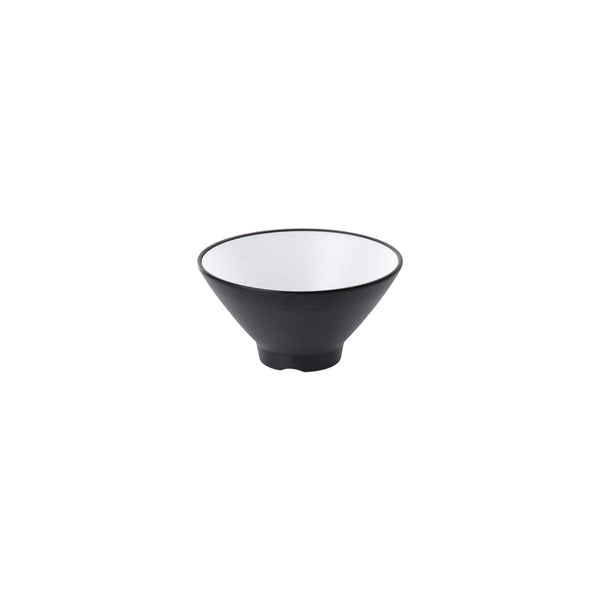 72.828403.W COU COU Melamine Dual Colour White & Black V-Shape Bowl 178mm/920ml Globe Importers Adelaide Hospitality Supplies
