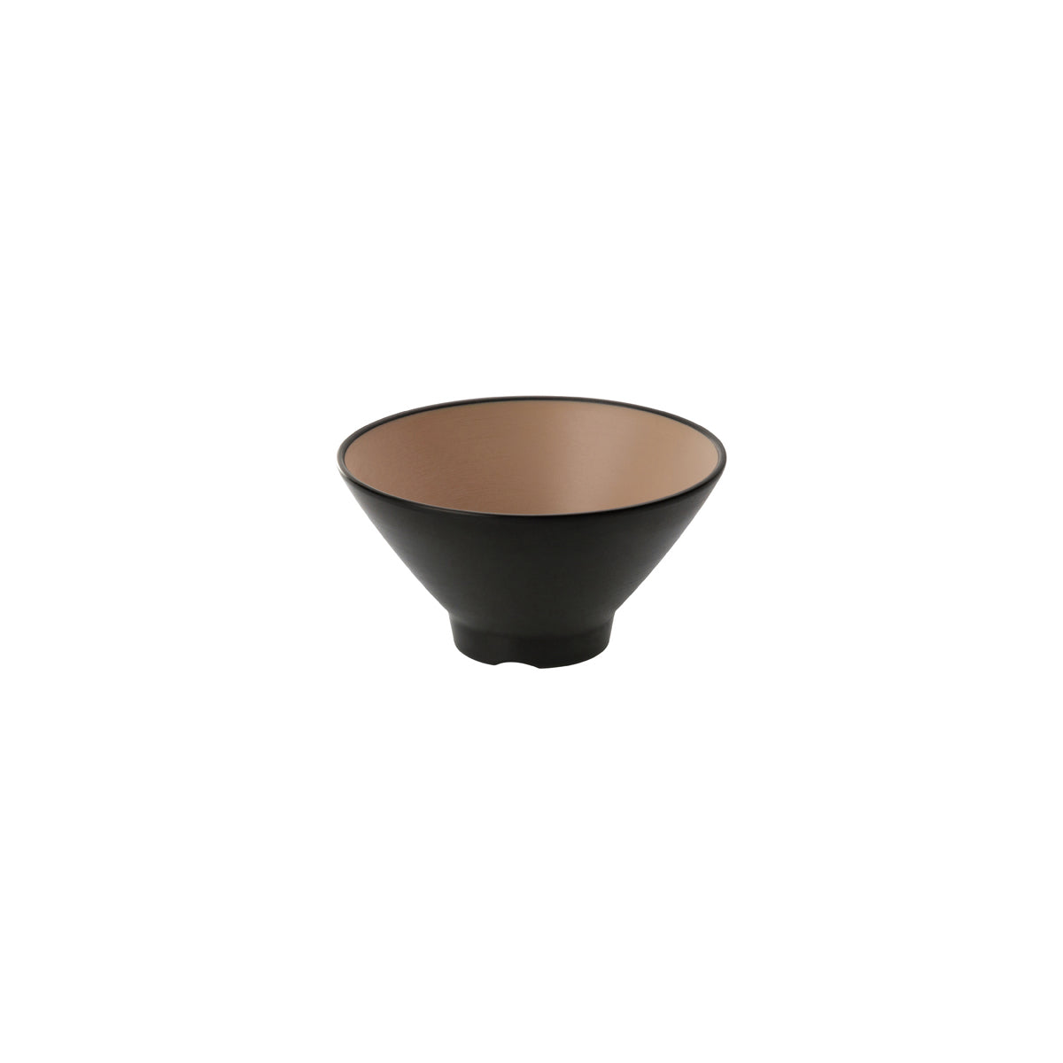 72.828404.BE COU COU Melamine Dual Colour Beige & Black V-Shape Bowl 205mm/1.38lt Globe Importers Adelaide Hospitality Supplies