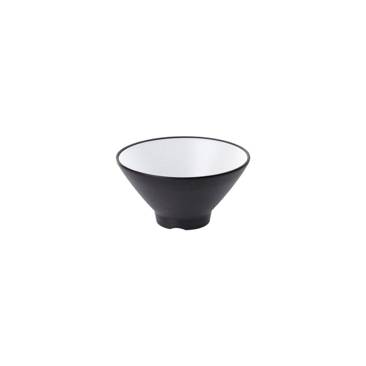 72.828404.W COU COU Melamine Dual Colour White & Black V-Shape Bowl 205mm/1.38lt Globe Importers Adelaide Hospitality Supplies