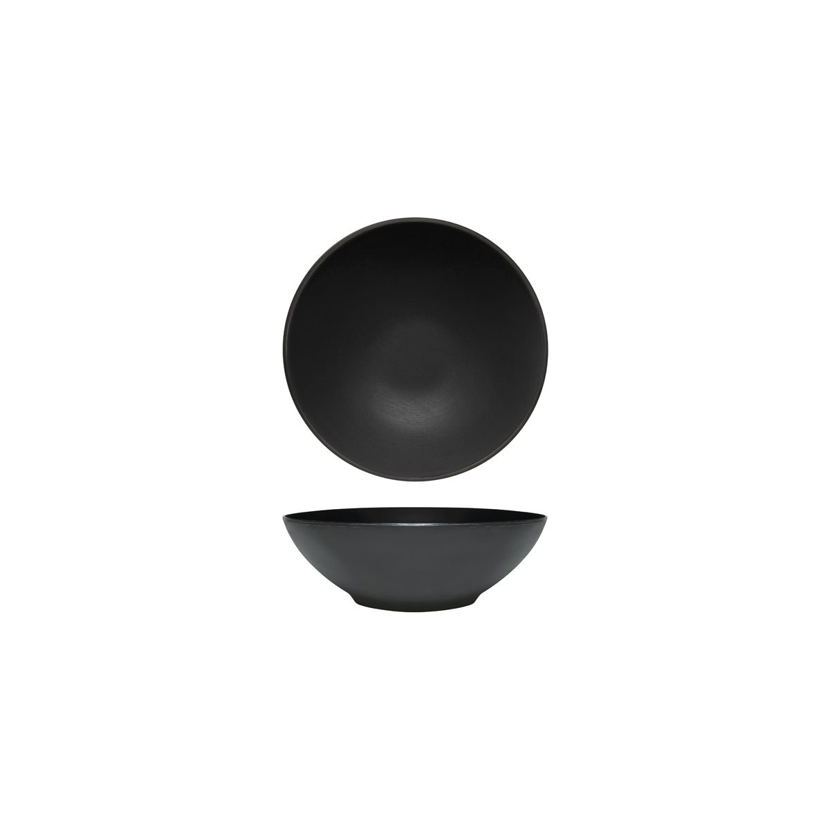 72.828421.BK COU COU Melamine Dual Colour Black & Black Round Bowl 160mm/560ml Globe Importers Adelaide Hospitality Supplies