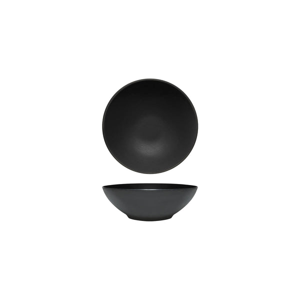 72.828421.BK COU COU Melamine Dual Colour Black & Black Round Bowl 160mm/560ml Globe Importers Adelaide Hospitality Supplies