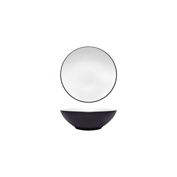 72.828421.W COU COU Melamine Dual Colour White & Black Round Bowl 160mm/560ml Globe Importers Adelaide Hospitality Supplies