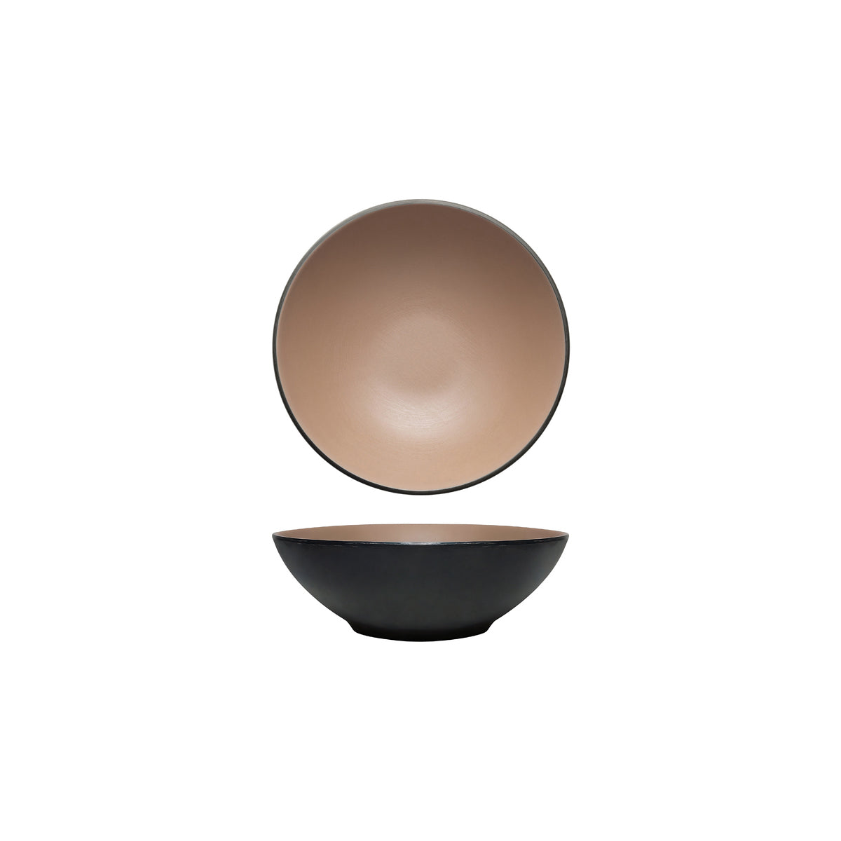 72.828422.BE COU COU Melamine Dual Colour Beige & Black Round Bowl 187mm/800ml Globe Importers Adelaide Hospitality Supplies
