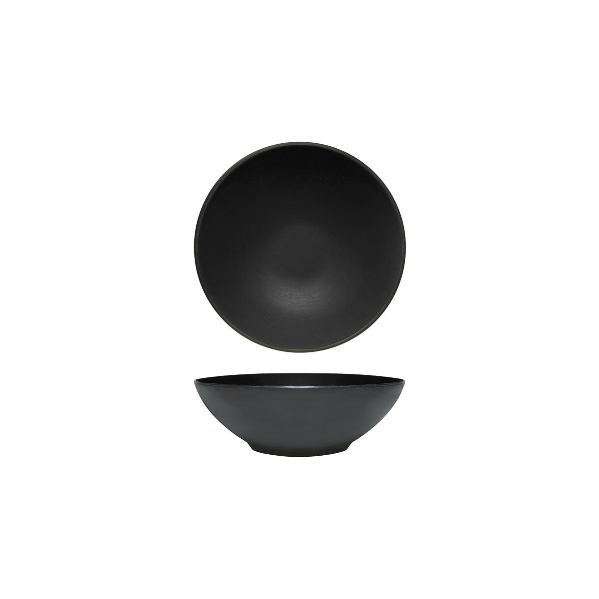 72.828422.BK COU COU Melamine Dual Colour Black & Black Round Bowl 187mm/800ml Globe Importers Adelaide Hospitality Supplies