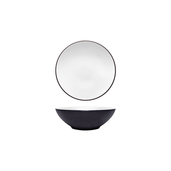 72.828422.W COU COU Melamine Dual Colour White & Black Round Bowl 187mm/800ml Globe Importers Adelaide Hospitality Supplies