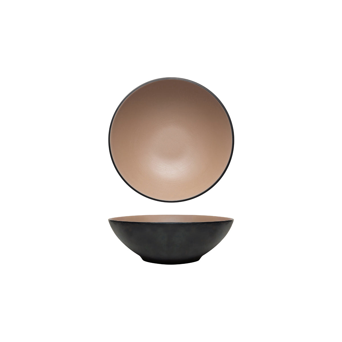 72.828423.BE COU COU Melamine Dual Colour Beige & Black Round Bowl 210mm/1.28lt Globe Importers Adelaide Hospitality Supplies