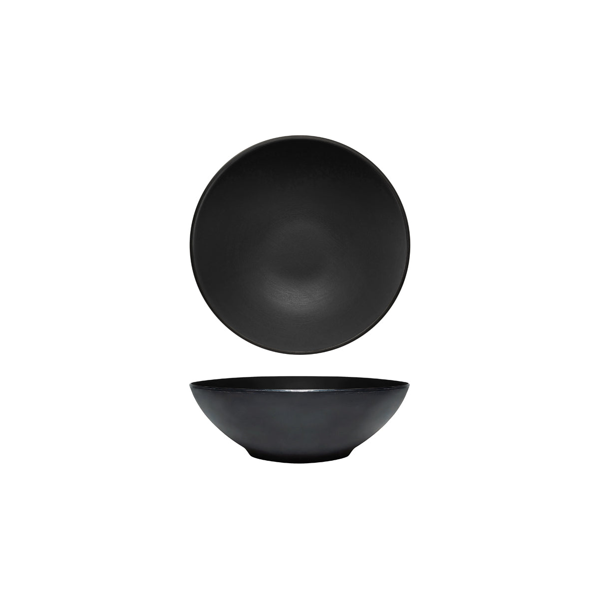 72.828423.BK COU COU Melamine Dual Colour Black & Black Round Bowl 210mm/1.28lt Globe Importers Adelaide Hospitality Supplies