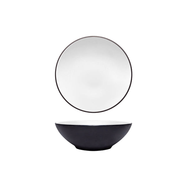 72.828424.W COU COU Melamine Dual Colour White & Black Round Bowl 240mm/1.7lt Globe Importers Adelaide Hospitality Supplies