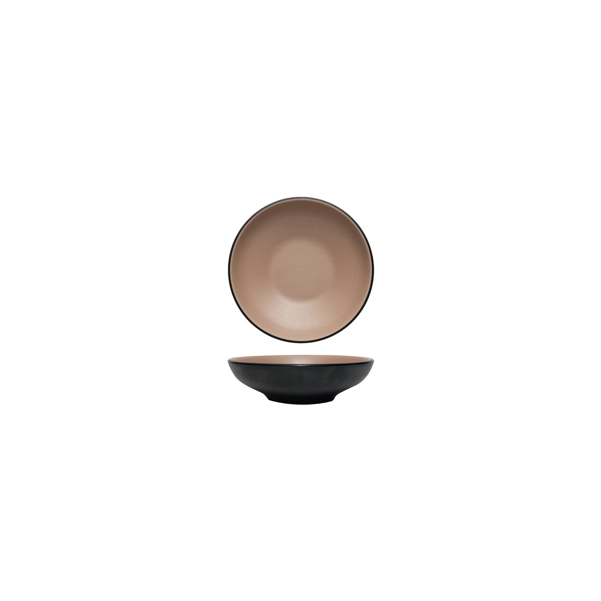 72.828431.BE COU COU Melamine Dual Colour Beige & Black Round Bowl 123mm/220ml Globe Importers Adelaide Hospitality Supplies