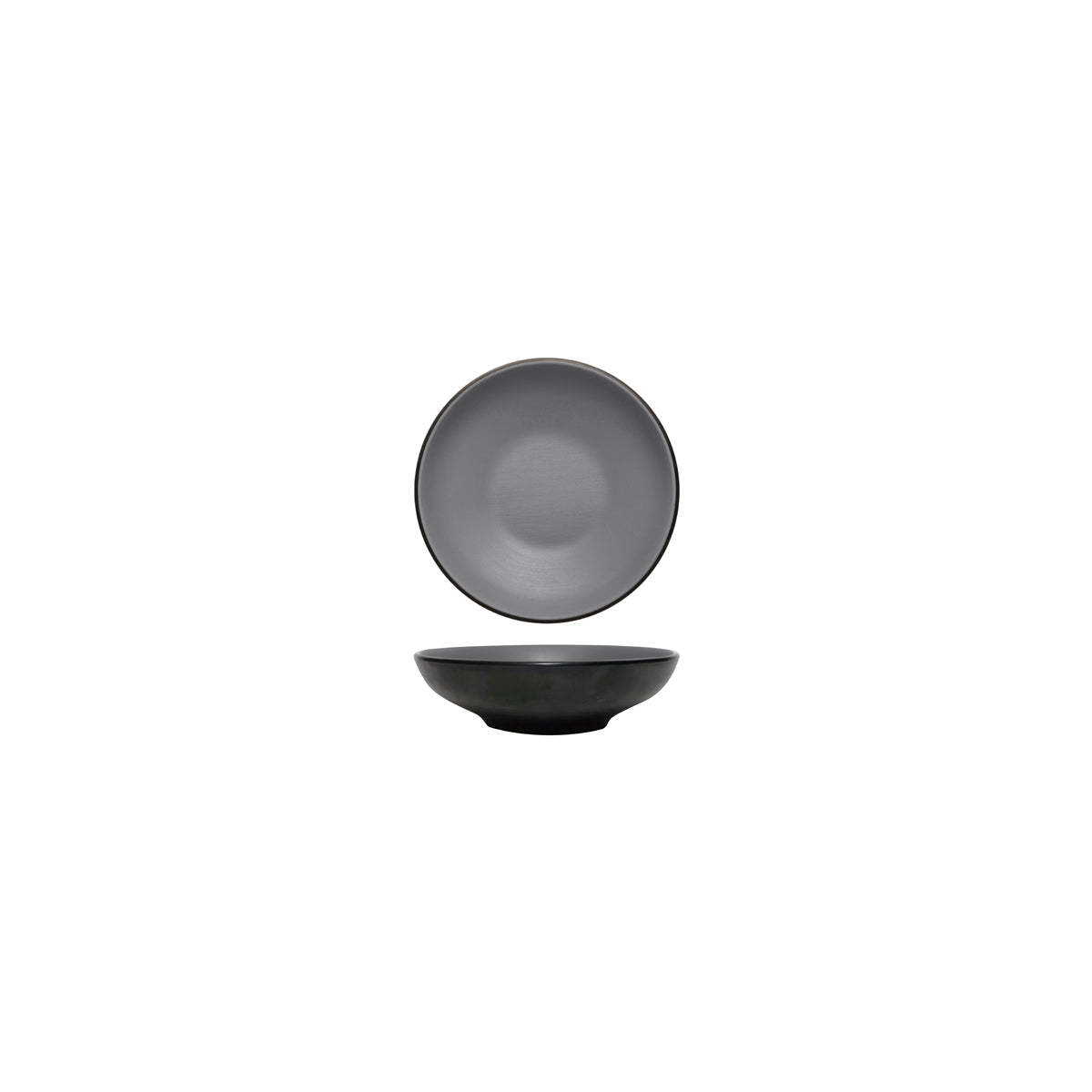 72.828431.G COU COU Melamine Dual Colour Grey & Black Round Bowl 123mm/220ml Globe Importers Adelaide Hospitality Supplies