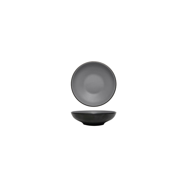 72.828431.G COU COU Melamine Dual Colour Grey & Black Round Bowl 123mm/220ml Globe Importers Adelaide Hospitality Supplies