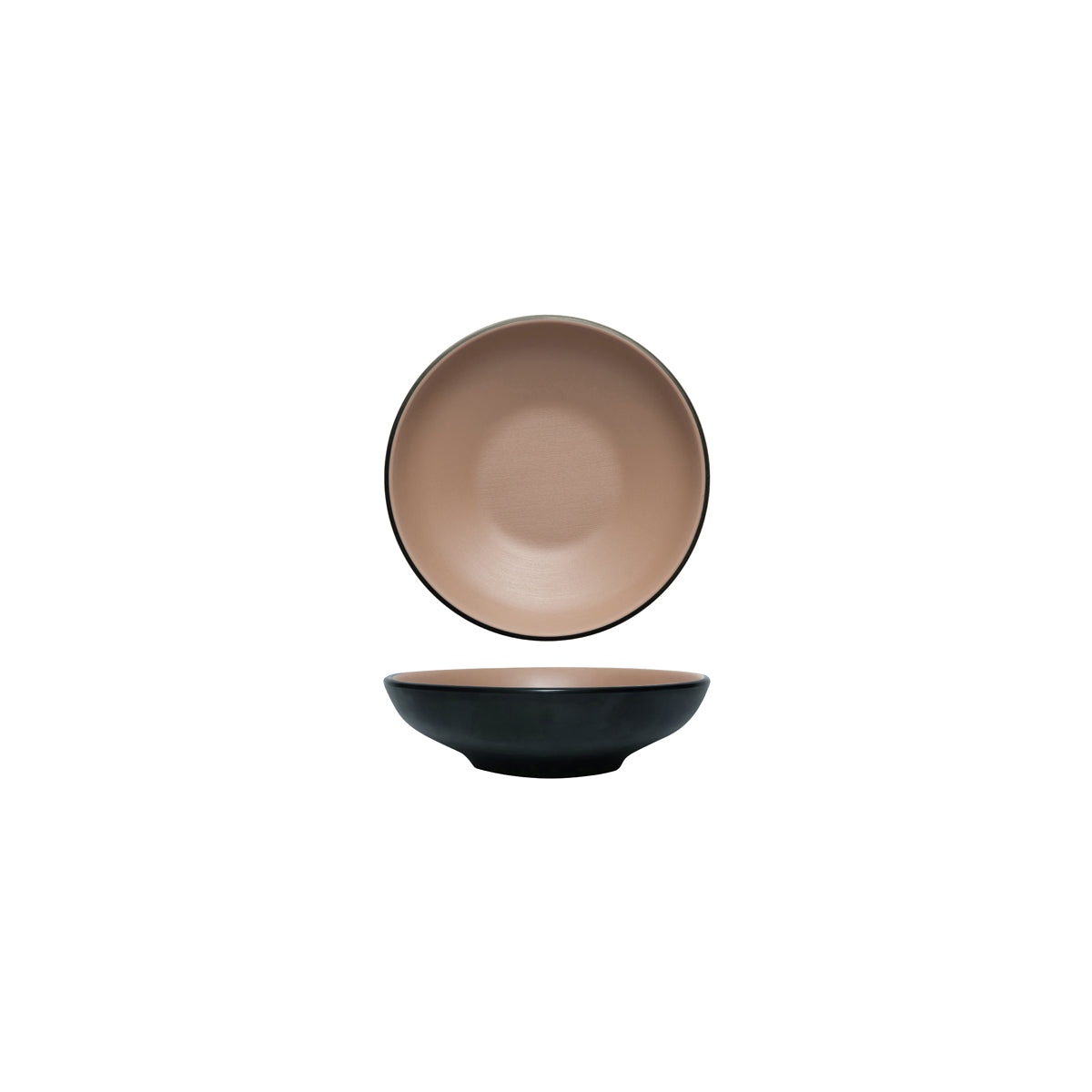 72.828432.BE COU COU Melamine Dual Colour Beige & Black Round Bowl 150mm/320ml Globe Importers Adelaide Hospitality Supplies