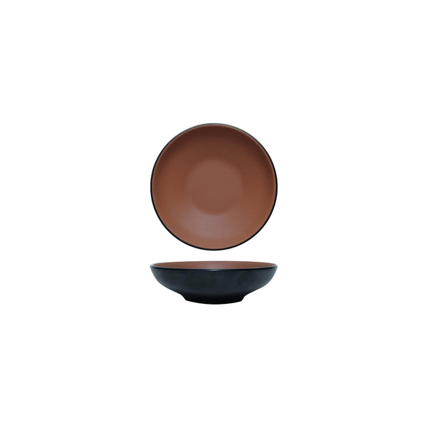 72.828432.BN COU COU Melamine Dual Colour Brown & Black Round Bowl 150mm/320ml Globe Importers Adelaide Hospitality Supplies