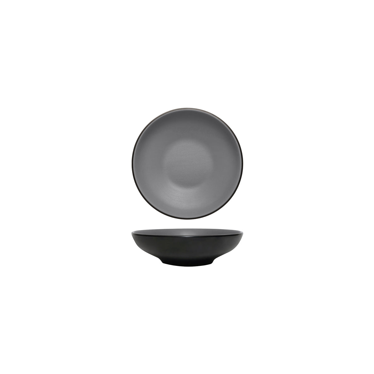 72.828432.G COU COU Melamine Dual Colour Grey & Black Round Bowl 150mm/320ml Globe Importers Adelaide Hospitality Supplies