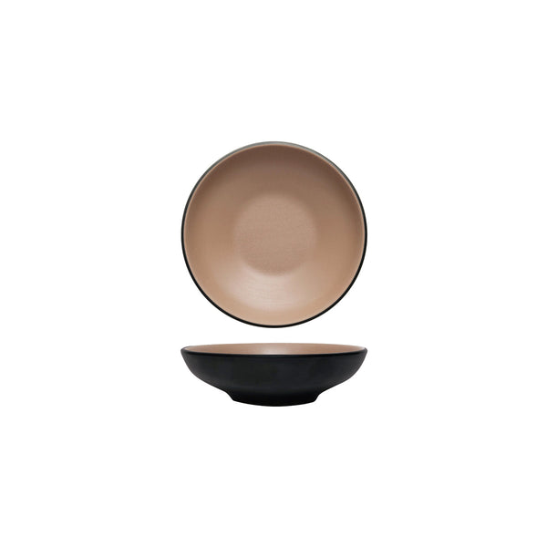 72.828433.BE COU COU Melamine Dual Colour Beige & Black Round Bowl 175mm/500ml Globe Importers Adelaide Hospitality Supplies