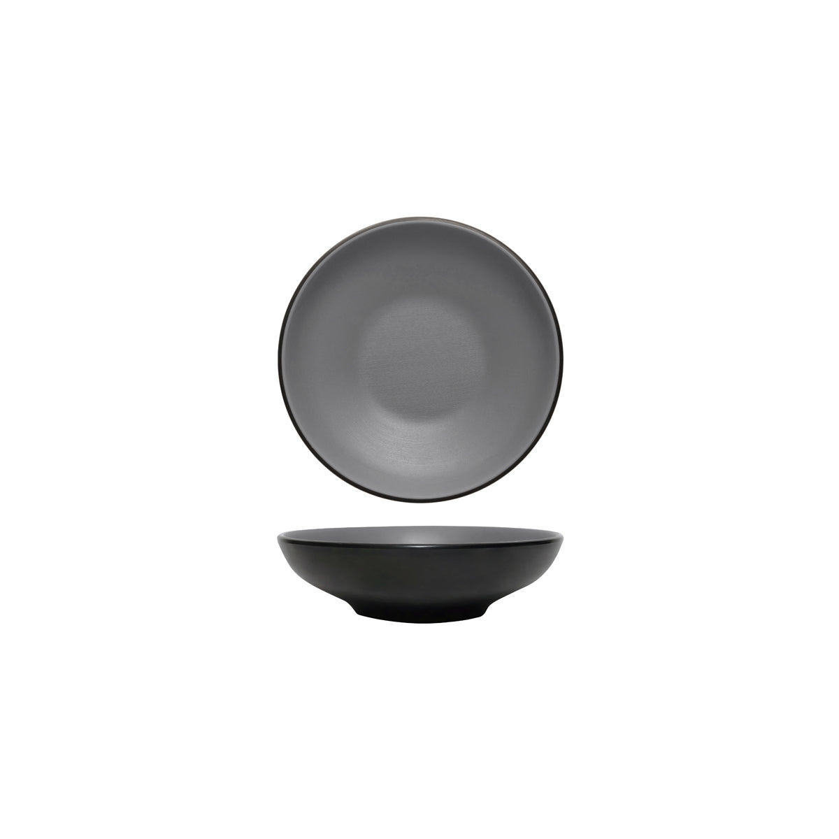 72.828433.G COU COU Melamine Dual Colour Grey & Black Round Bowl 175mm/500ml Globe Importers Adelaide Hospitality Supplies