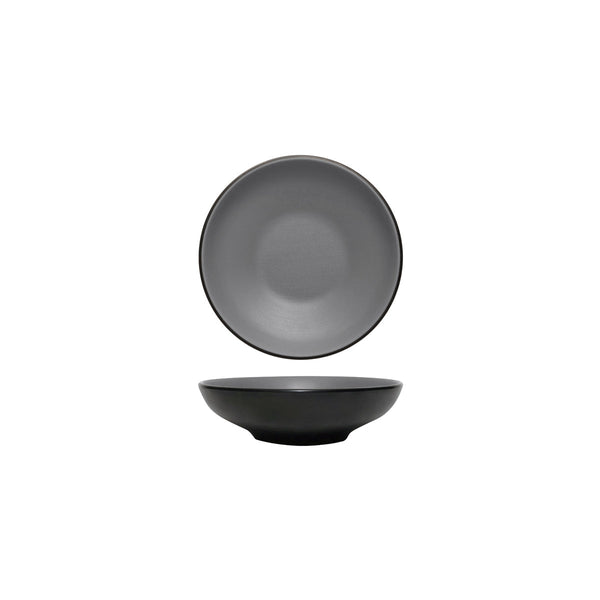 72.828433.G COU COU Melamine Dual Colour Grey & Black Round Bowl 175mm/500ml Globe Importers Adelaide Hospitality Supplies