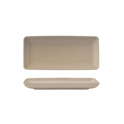 Zuma Sand Rectangular Ribbed Platter 220x100mm (36/ctn)