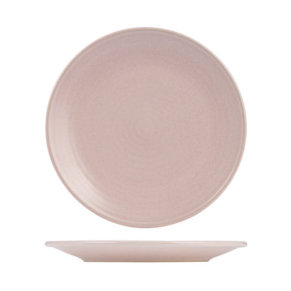 Zuma Pearl Blush Round Ribbed Plate 265mm (18/ctn)