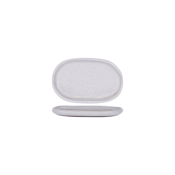 905208 Tablekraft Naturals Ash Grey Oval Coupe Plate 210x135mm Globe Importers Adelaide Hospitality Supplies