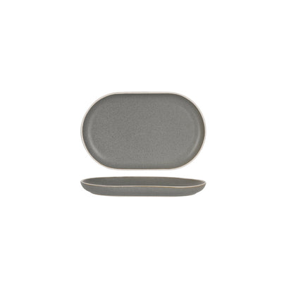 Tablekraft Urban Grey Oval Plate 250x160mm (24/ctn)