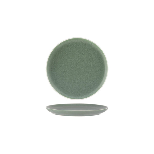 908108 Tablekraft Urban Green Round Coupe Plate 203mm Globe Importers Adelaide Hospitality Supplies