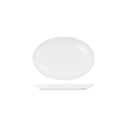 Tablekraft Core White Oval Coupe Platter 300x215mm (8/ctn)