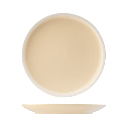 Utopia Forma Vanilla Porcelain Round Coupe Plate 240mm (6/Ctn)