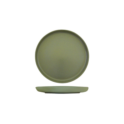 Eclipse Uno Green Round Walled Plate 175x23mm (6/ctn)