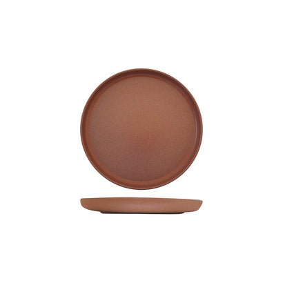 Eclipse Uno Brown Round Walled Plate 175x23mm (6/ctn)