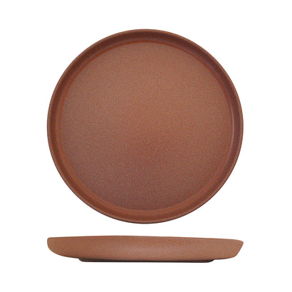 Eclipse Uno Brown Round Walled Plate 280x30mm (6/ctn)