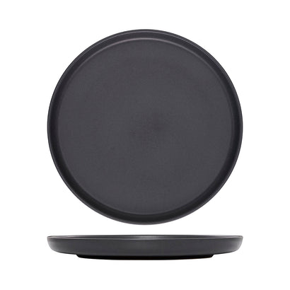 Eclipse Uno Black Round Walled Plate 280x30mm (6/ctn)