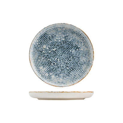 Eclipse Duo Ripple Round Walled Plate 220x30mm (6/ctn)